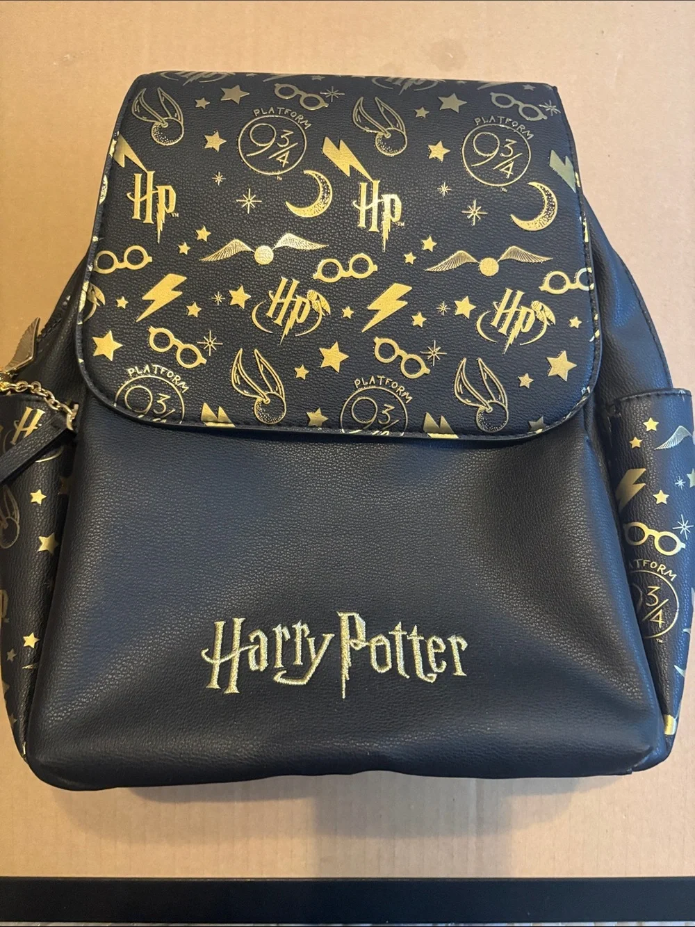 Black and Gold Harry Potter Mini Backpack